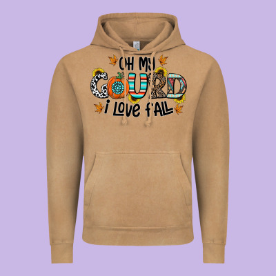 Oh My Gourd I Love Fall Vintage Hoodie Designed By Cowhidedigitalart
