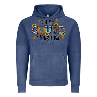 Vintage Denim oh my gourd i love fall Vintage Hoodie - CowhideDigitalArt