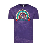 Cloud Purple Baseball Rainbow Vintage Tee - RanaPortraitStore