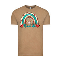 Vintage Coffee Baseball Rainbow Vintage Tee - RanaPortraitStore