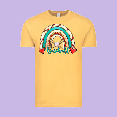 Baseball Rainbow Vintage Tee Designed By Ranaportraitstore