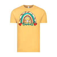 Vintage Mustard Baseball Rainbow Vintage Tee - RanaPortraitStore