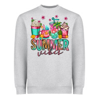 Heather Grey summer vibes coffee cups Heavyweight Sweatshirt - Jasminsmagicworld