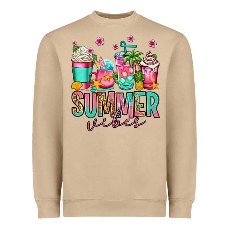 Summer Vibes Coffee Cups Heavyweight Sweatshirt by Jasminsmagicworld | Teevron