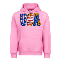 Fuchsia Pink usa western font Urban Hoodie - Jasminsmagicworld