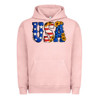 Pigment Salmon usa western font Urban Hoodie - Jasminsmagicworld