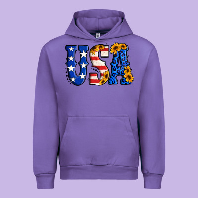 Usa Western Font Urban Hoodie Designed By Jasminsmagicworld