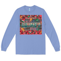 Colony Blue summer vibes Long Sleeve Tee - CowhideDigitalArt