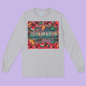 Summer Vibes Long Sleeve Tee Designed By Cowhidedigitalart