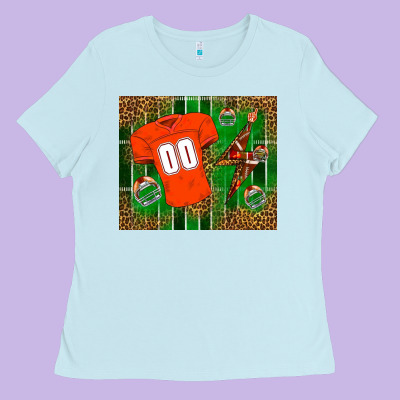 American Football Uniform Mouse Pad Ladies Tee Designed By Bundleandbundleshop