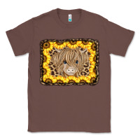 Chestnut Baby Cow Leopard Sunflowers Classic Tee - CowCowDesign