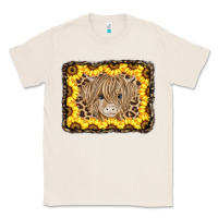Natural Baby Cow Leopard Sunflowers Classic Tee - CowCowDesign