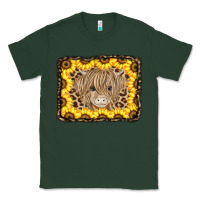 Sports Green Baby Cow Leopard Sunflowers Classic Tee - CowCowDesign