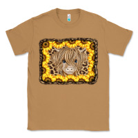 Toasted Coconut Baby Cow Leopard Sunflowers Classic Tee - CowCowDesign