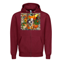 Burgundy Fall baby cow Zipper Hoodie - RanaPortraitStore