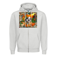 Dove Grey Fall baby cow Zipper Hoodie - RanaPortraitStore