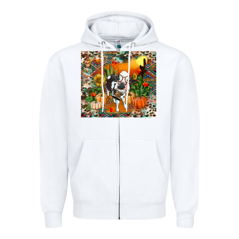 Fall Baby Cow Zipper Hoodie by RanaPortraitStore | Teevron