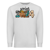 Dove Grey Western Senior 2024 cow Premium Sweatshirt - RanaPortraitStore