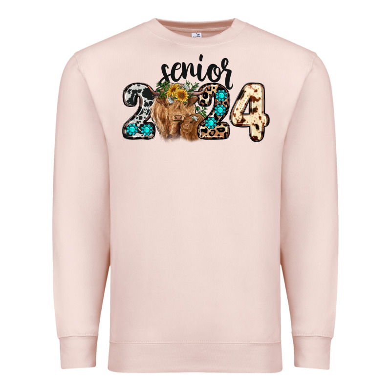 Western Senior 2024 Cow Premium Sweatshirt by RanaPortraitStore | Teevron