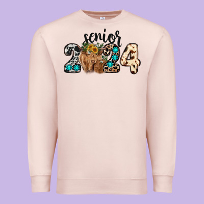 Western Senior 2024 Cow Premium Sweatshirt Designed By Ranaportraitstore