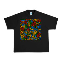 Black african geometric seamless pattern Urban Heavy Tee - BundleAndBundleShop