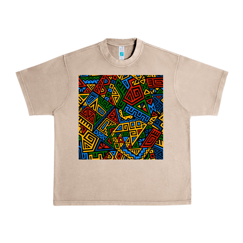 African Geometric Seamless Pattern Urban Heavy Tee by BundleAndBundleShop | Teevron