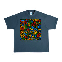 Midnight Navy african geometric seamless pattern Urban Heavy Tee - BundleAndBundleShop