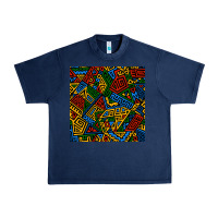 Navy african geometric seamless pattern Urban Heavy Tee - BundleAndBundleShop