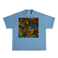Pebble Blue african geometric seamless pattern Urban Heavy Tee - BundleAndBundleShop