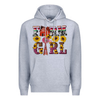 Heather Grey western farm girl Premium Hoodie - Artiststas