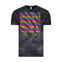 Cloud Black neon rainbow leopard zebra seamless pattern Vintage Tee - BundleAndBundleShop
