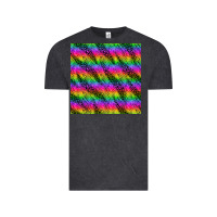 Vintage Black neon rainbow leopard zebra seamless pattern Vintage Tee - BundleAndBundleShop