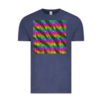 Vintage Denim neon rainbow leopard zebra seamless pattern Vintage Tee - BundleAndBundleShop