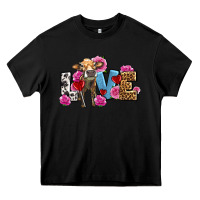 Black love with cow olivia Heavy Core Tee - OliviaCreatesArt