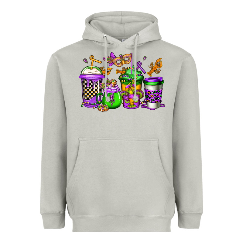 Mardi Gras Crawfish Coffee Heavyweight Hoodie by Jasminsmagicworld | Teevron