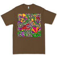 Cacao mardi gras crawfish leopard  seamless pattern Premium Tee - FaDigitalArtStudio