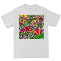 Dove Grey mardi gras crawfish leopard  seamless pattern Premium Tee - FaDigitalArtStudio