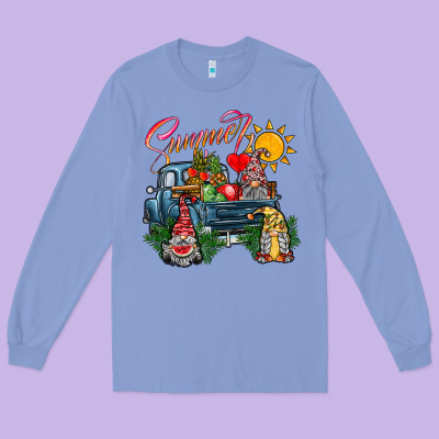 Summer Gnomes  Truck Long Sleeve Tee Designed By Cowhidedigitalart