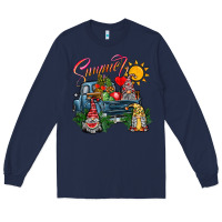 Navy summer gnomes  truck Long Sleeve Tee - CowhideDigitalArt