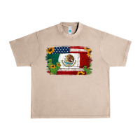 French Oak mexican american flag background Urban Heavy Tee - Jasminsmagicworld
