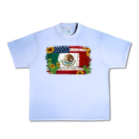 Grape Ice mexican american flag background Urban Heavy Tee - Jasminsmagicworld