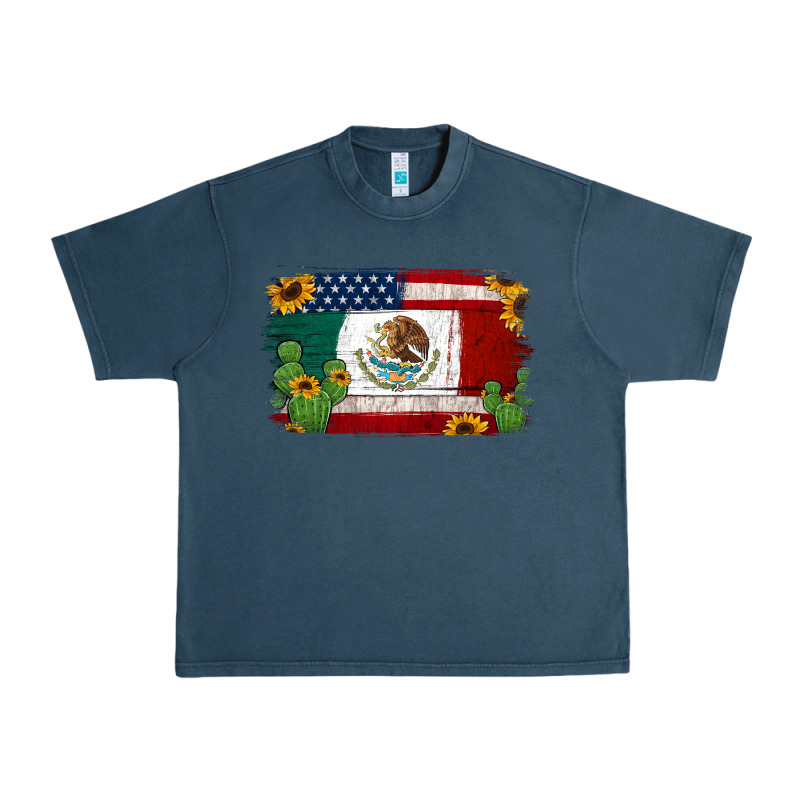 Mexican American Flag Background Urban Heavy Tee by Jasminsmagicworld | Teevron