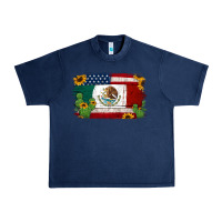 Navy mexican american flag background Urban Heavy Tee - Jasminsmagicworld