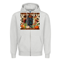Fall Black Angus Zipper Hoodie | Teevron