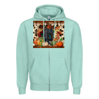 Seafoam Fall black angus Zipper Hoodie - RanaPortraitStore