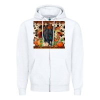 White Fall black angus Zipper Hoodie - RanaPortraitStore