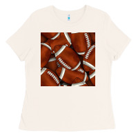 Bone american football seamless pattern Ladies Tee - BundleAndBundleShop