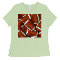 Matcha american football seamless pattern Ladies Tee - BundleAndBundleShop