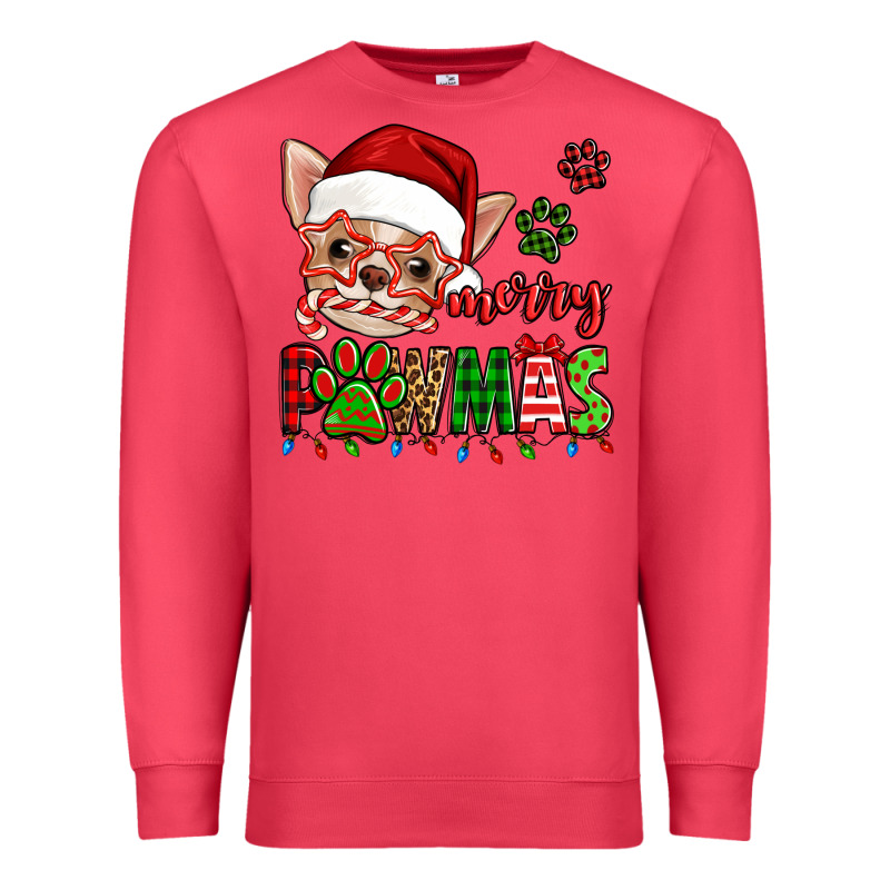 Merry Pawmas Christmas Chihuahua Premium Sweatshirt by Jasminsmagicworld | Teevron