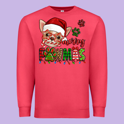 Merry Pawmas Christmas Chihuahua Premium Sweatshirt Designed By Jasminsmagicworld